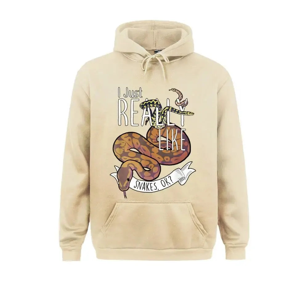 Serpent Hoodie Beige Snakes Store™