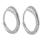 Silver Snake Hoop Earrings - Vignette | Snakes Store