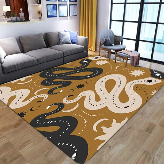 Snake Area Rug Yellow Snakes Store™