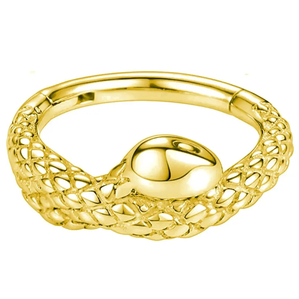 Snake Conch Earring Gold 1.2x10mm 316L Stainless Steel Snakes Store™