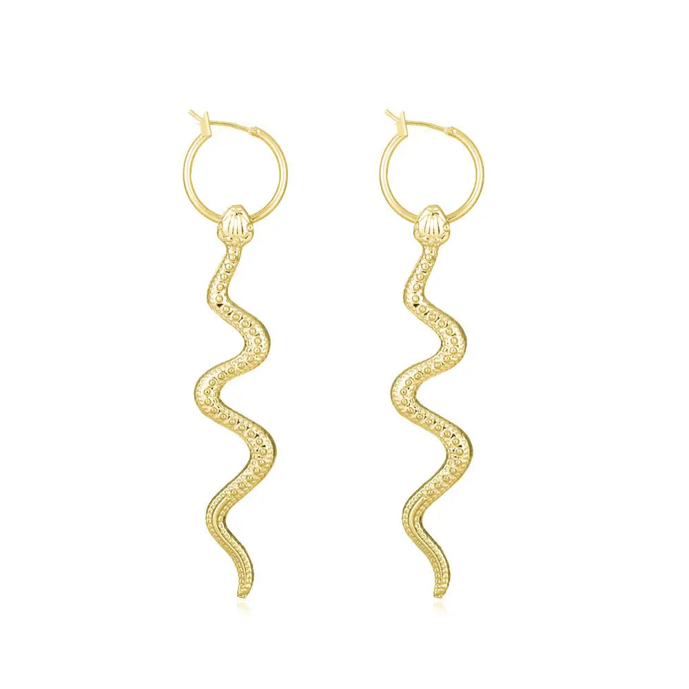 Snake Hoop Earrings Gold Fits for all Alloy Snakes Store™