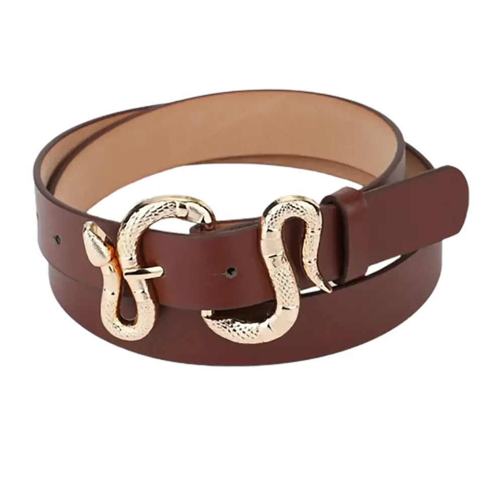 Snake Leather Belt Coffee Leather Snakes Store™
