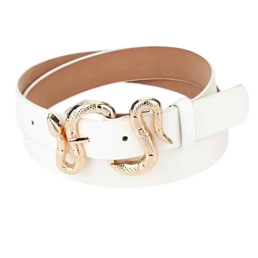 Snake Leather Belt White Leather Snakes Store™