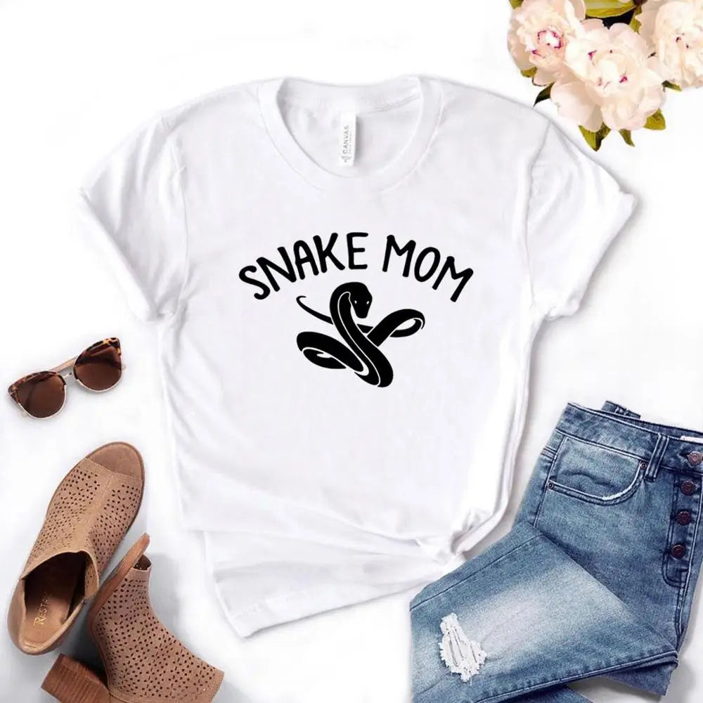 Snake Mom T-shirt White Snakes Store™