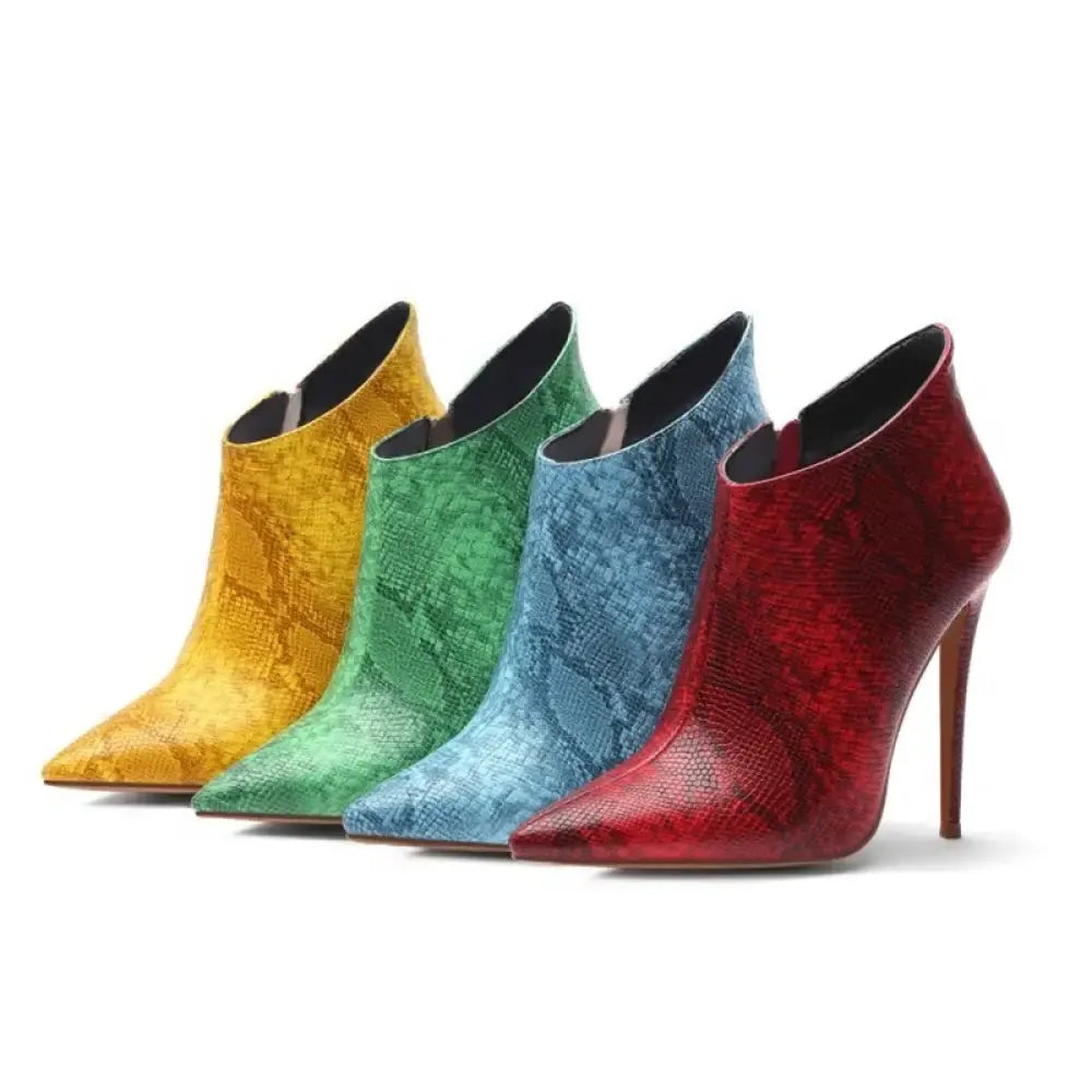 Snake Print Ankle Boots Snakes Store™