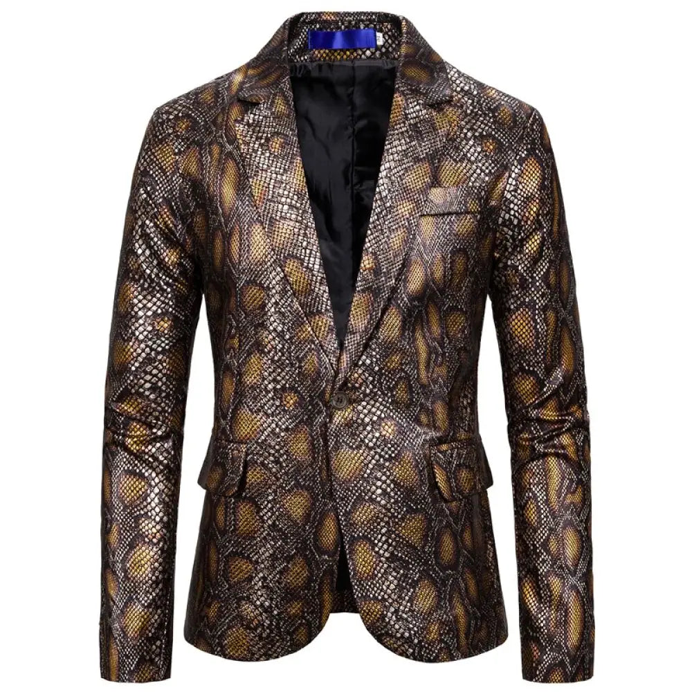 Snake Print Blazer Brown Snakes Store™