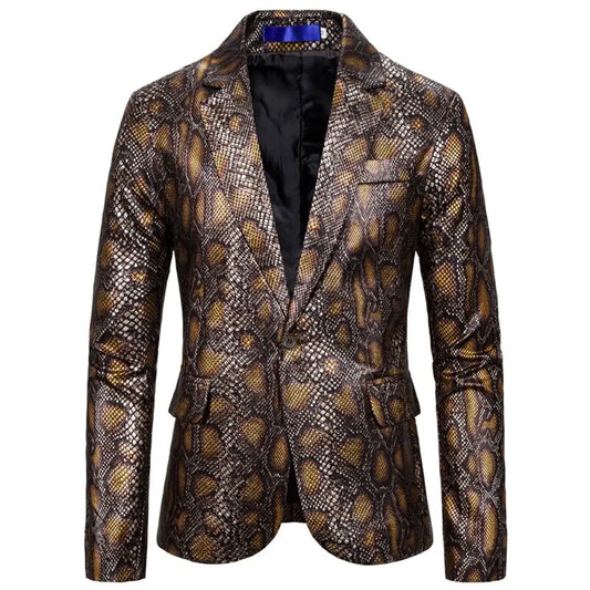 Snake Print Blazer Brown Snakes Store™