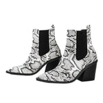 Snake Print Block Heel Booties - Vignette | Snakes Store