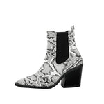 Snake Print Block Heel Booties - Vignette | Snakes Store