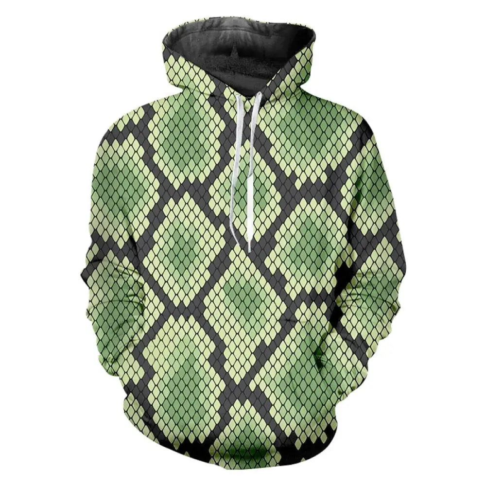 Snake Skin Hoodie Green Snakes Store™
