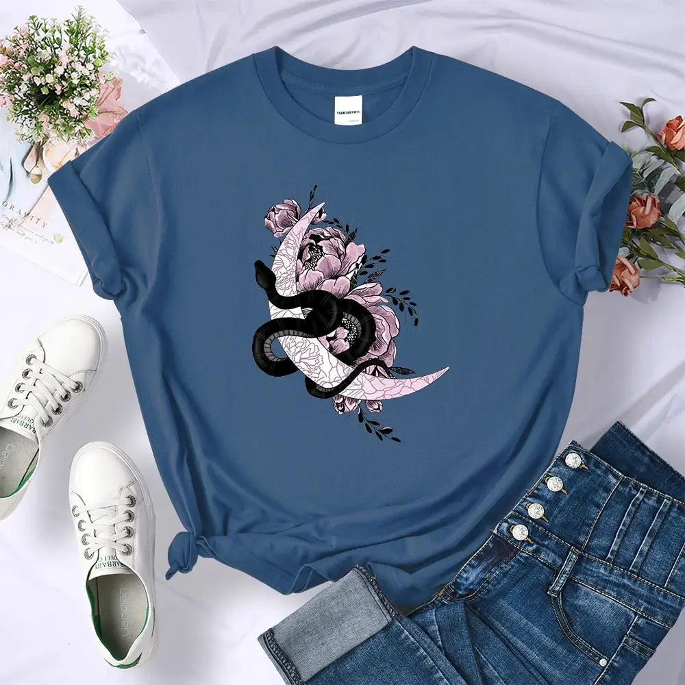 Snake T-shirt Womens Blue Snakes Store™