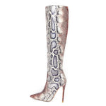 Snake Thigh High Boots - Vignette | Snakes Store