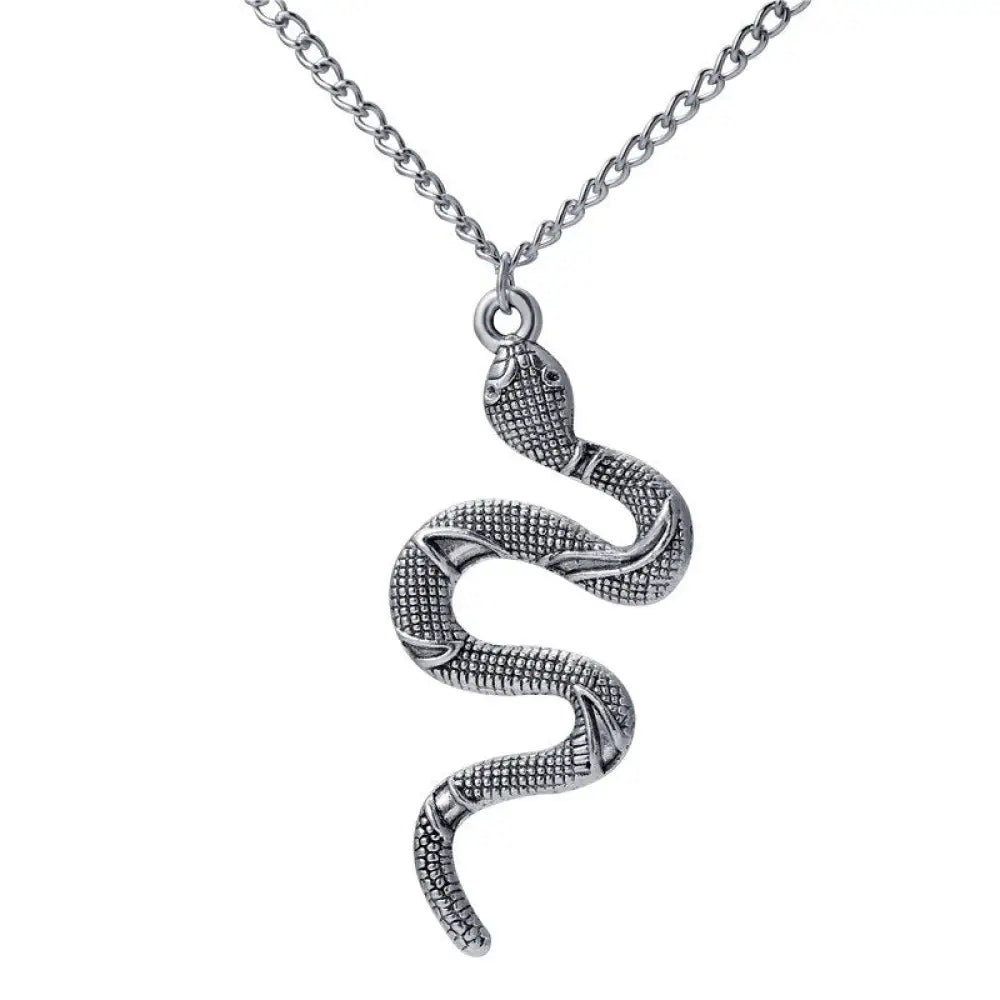 Victorian Snake Necklace Silver 20" | 51.5cm Alloy Snakes Store™