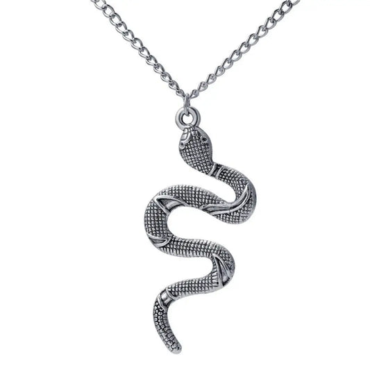 Victorian Snake Necklace Silver 20" | 51.5cm Alloy Snakes Store™