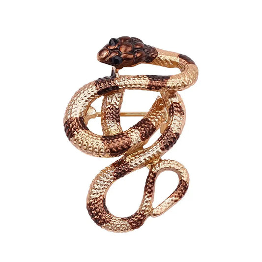 Viper Snake Brooch Brown Fits for all Alloy Snakes Store™