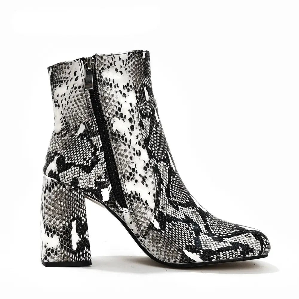 White Snake Ankle Boots Snakes Store™