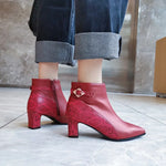 Womens Snake Print Booties - Vignette | Snakes Store