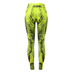 Yellow Snake Print Leggings - Vignette | Snakes Store