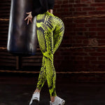 Yellow Snake Print Leggings - Vignette | Snakes Store