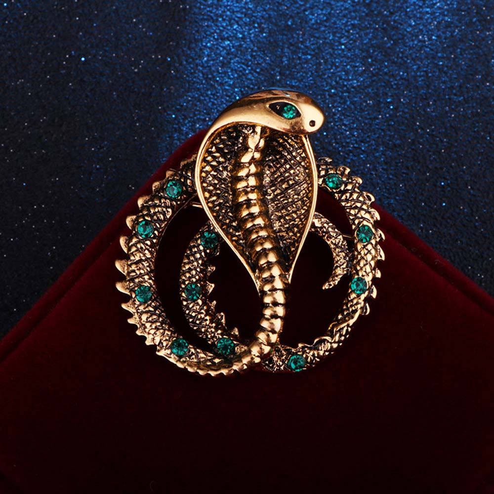 Gold Cobra Brooch Gold Fits for all Alloy Snakes Store™
