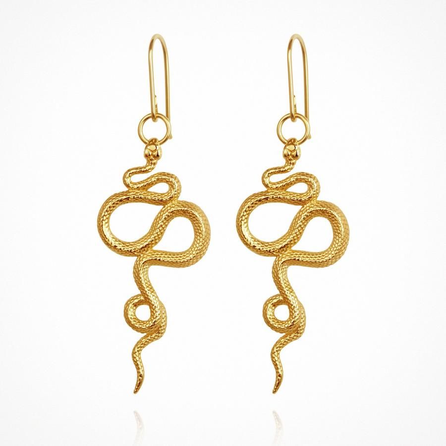 Gold Snake Earrings