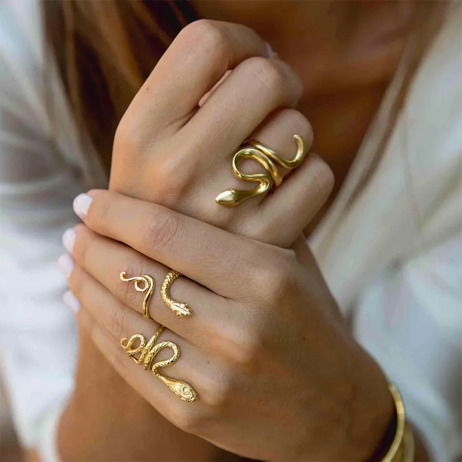 Gold Snake Rings