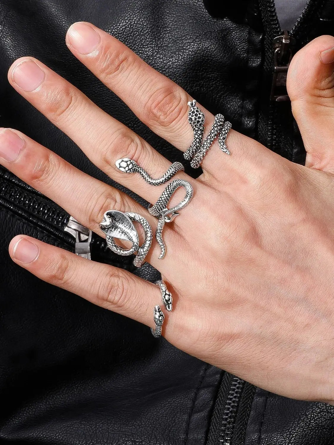 Silver Snake Rings