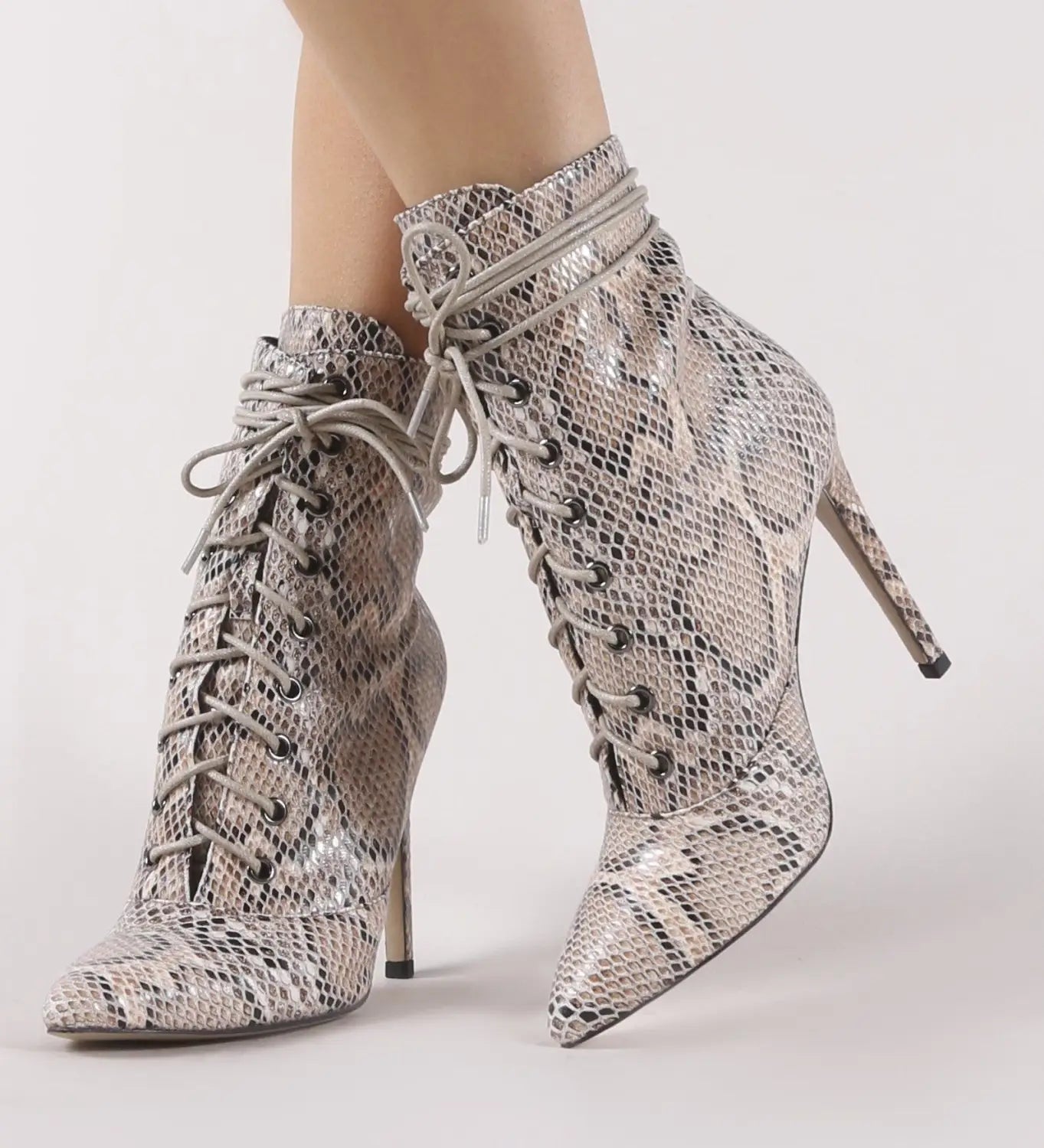 Snakeskin Booties