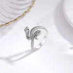 Adjustable Silver Snake Ring - Vignette | Snakes Store