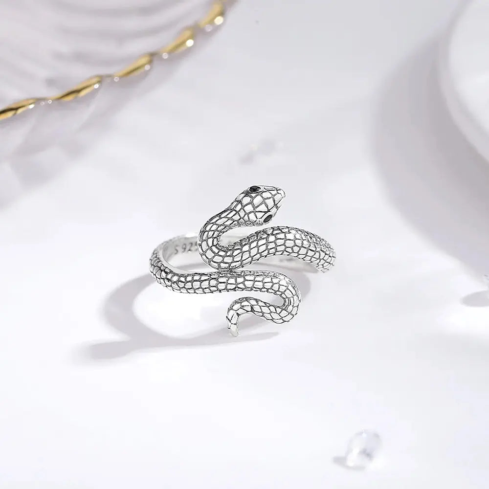 Adjustable Silver Snake Ring Snakes Store™