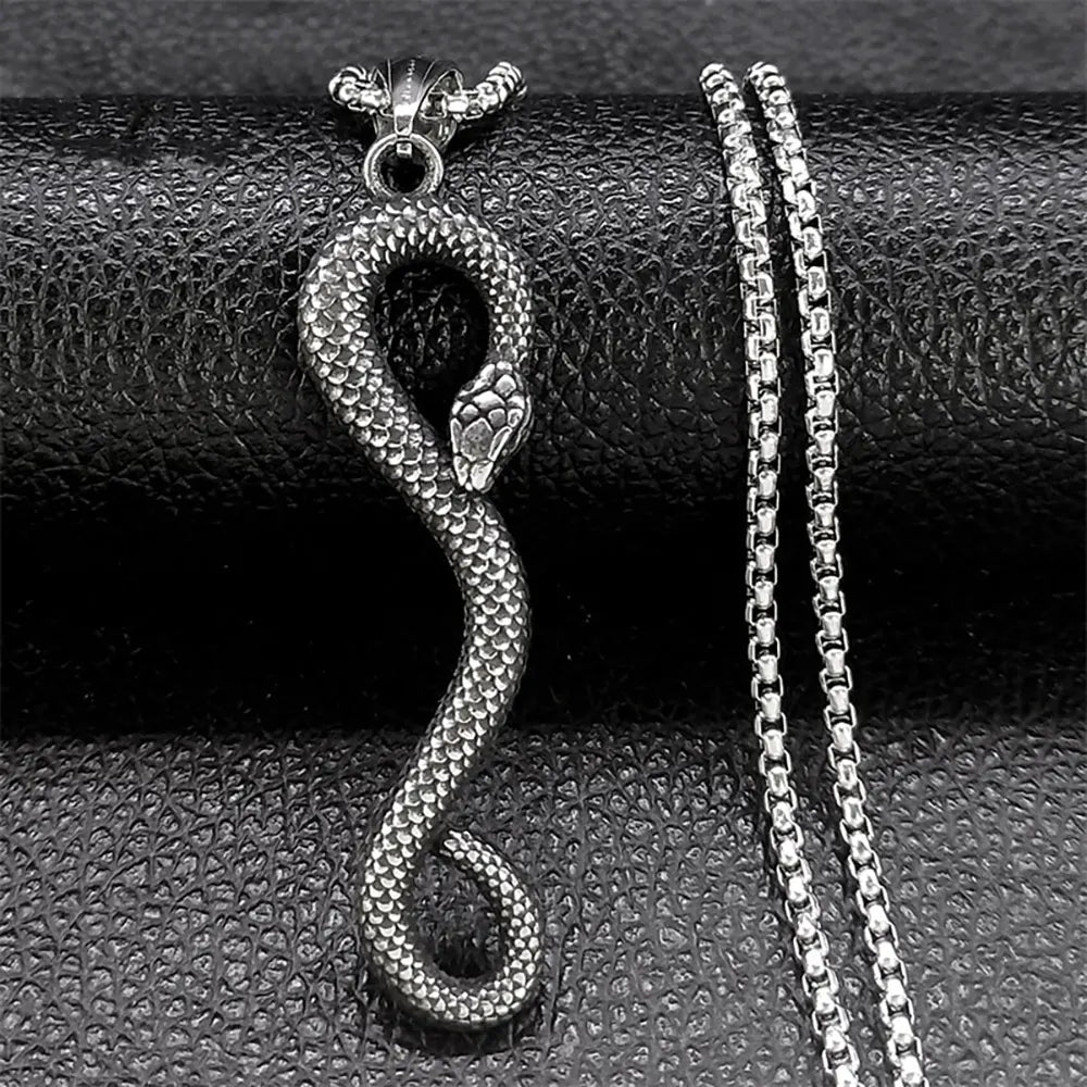 Anaconda Necklace Silver Snakes Store™
