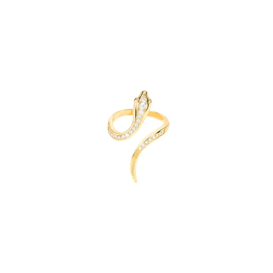 Antique Gold Snake Ring Gold Stainless Steel United States | Adjustable Snakes Store™