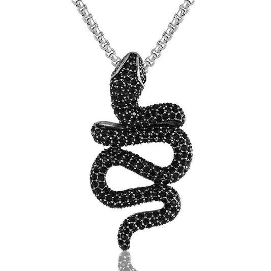 Black Diamond Snake Pendant
