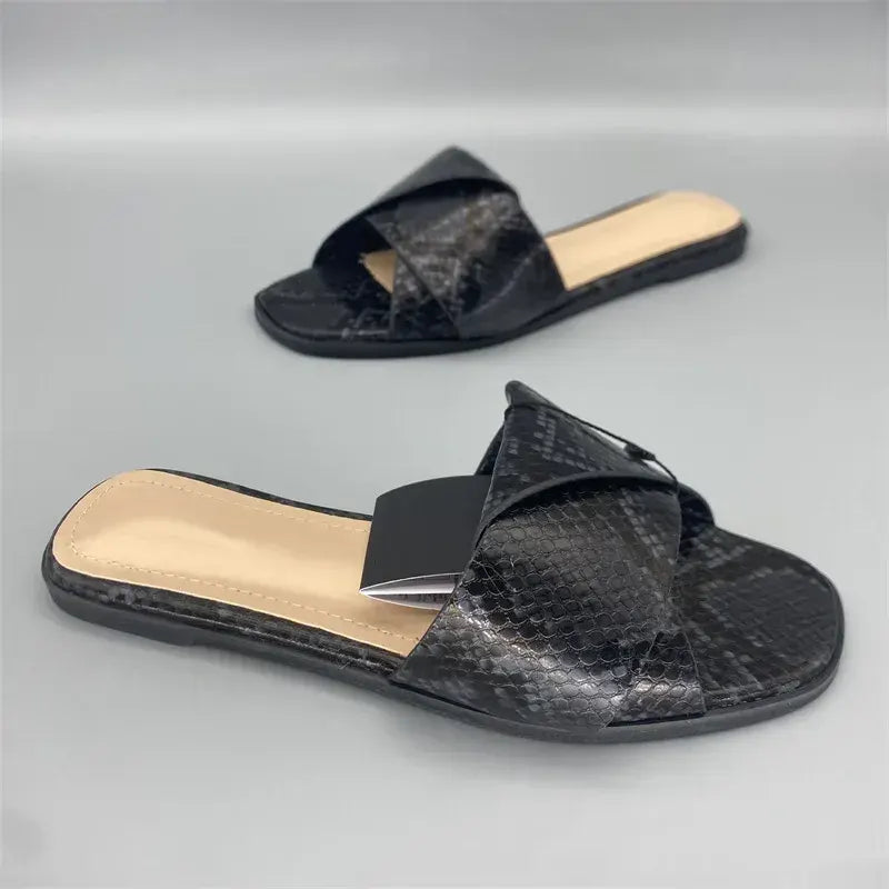 Black Snakeskin Mules Snakes Store