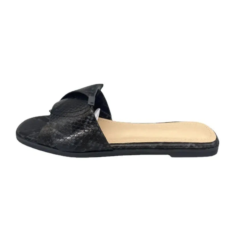 Black Snakeskin Mules Black Snakes Store