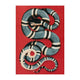 Blue Snake Painting Red Background Snakes Store™