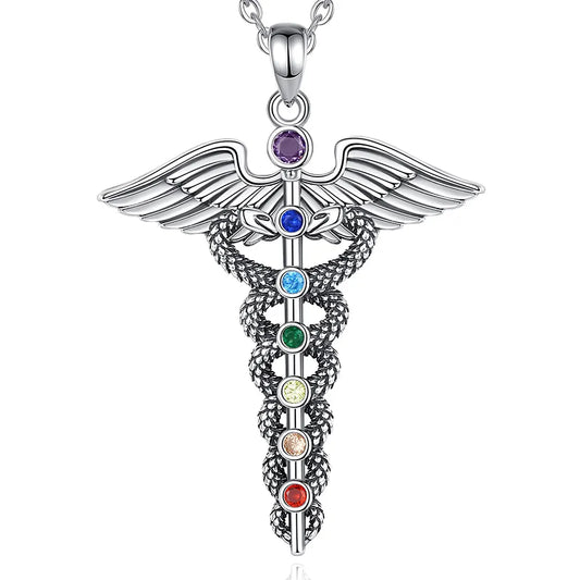Caduceus Medical Symbol Necklace