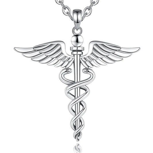 Caduceus Pendant 20' | 50cm (chain) Snakes Store™