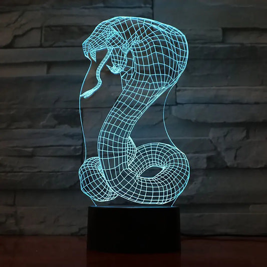 Cobra Desk Lamp Pink Rechargeable base Snakes Store™