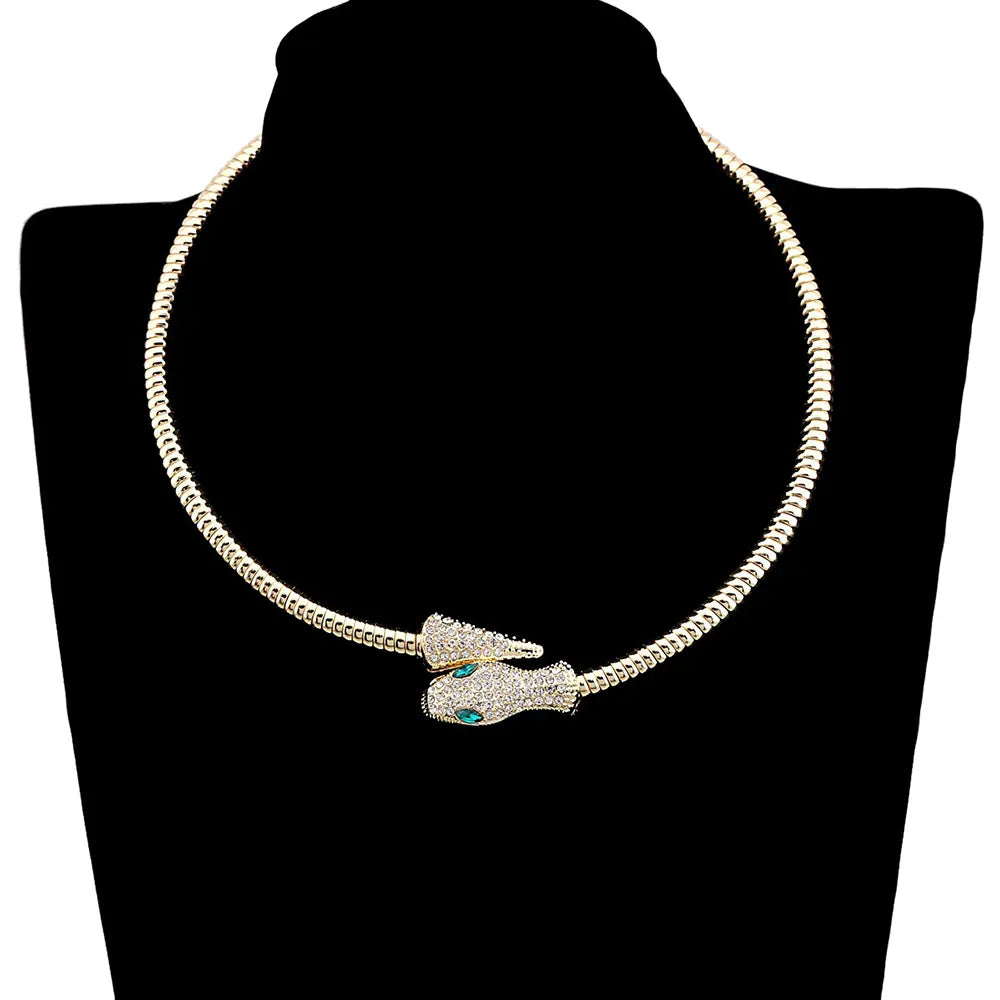 Diamond Snake Choker Gold Snakes Store™