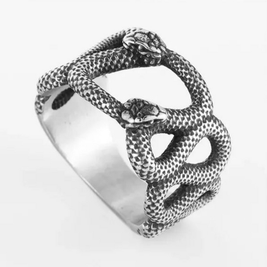 Double Snake Ring 316L Stainless Steel Snakes Store™