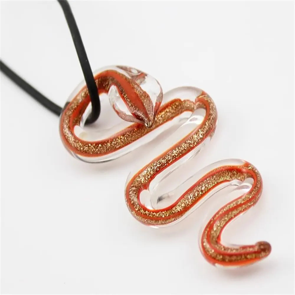 Glass Snake Pendant Red Snakes Store™