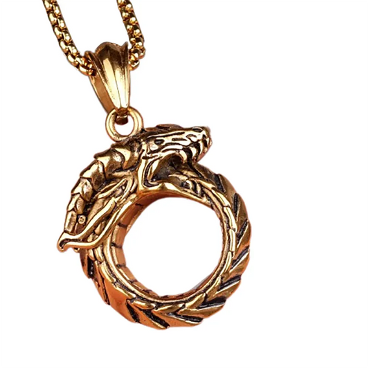 Gold Ouroboros Pendant Snakes Store™