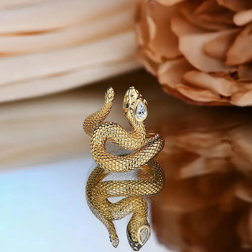 Gold Serpent Ring Snakes Store™