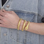 Gold Snake Bangle Bracelet - Vignette | Snakes Store