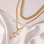 Gold Snake Pendant Chain - Vignette | Snakes Store