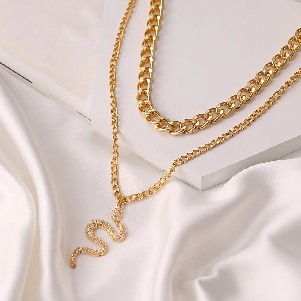 Gold Snake Pendant Chain Snakes Store™