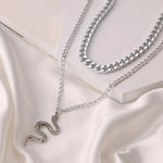 Silver Pendant Snake Chain - Vignette | Snakes Store