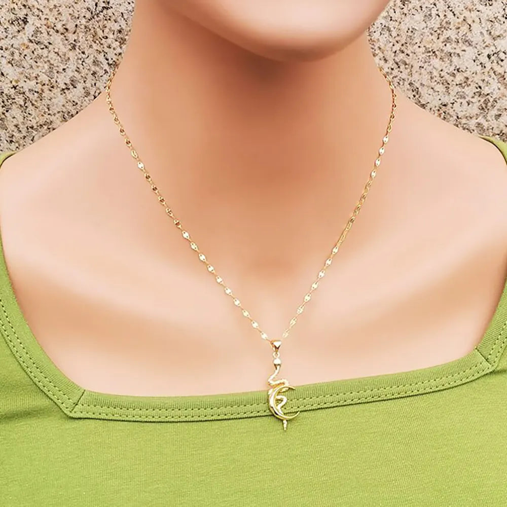 Gold Snake Pendant Necklace Snakes Store™