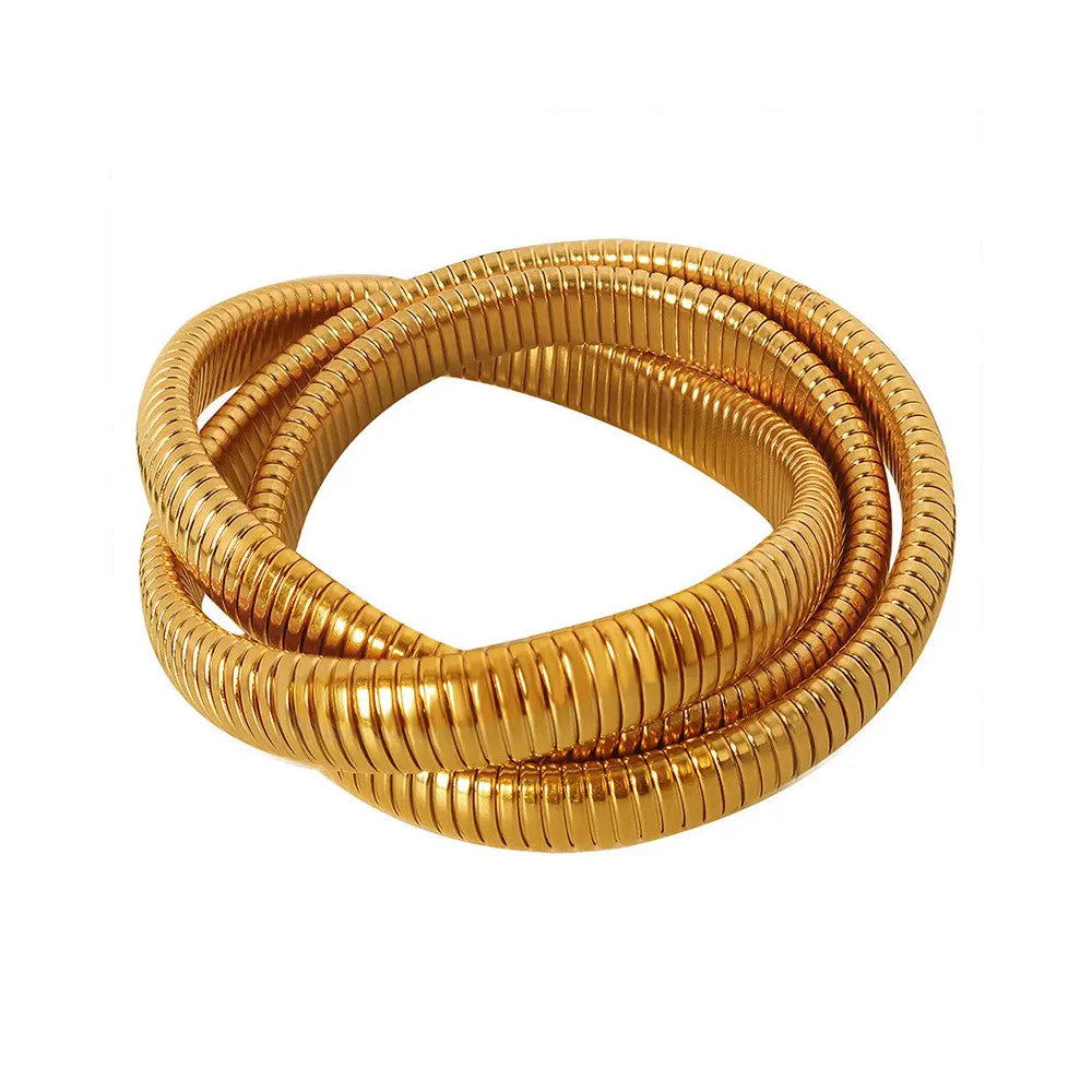 Gold Snake Wrap Around Bracelet Gold CN 58-60mm Snakes Store™